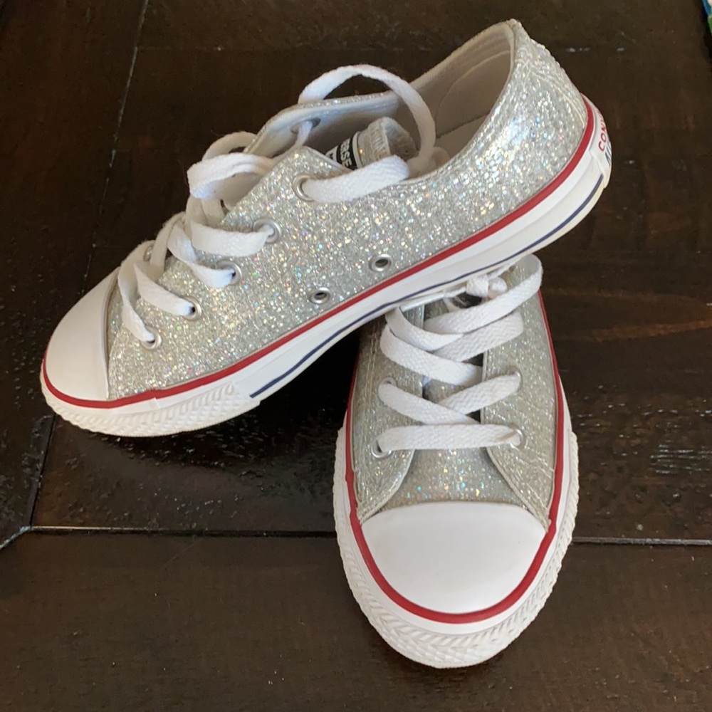 Chuck Taylor Silver Glitter Converse Shoes